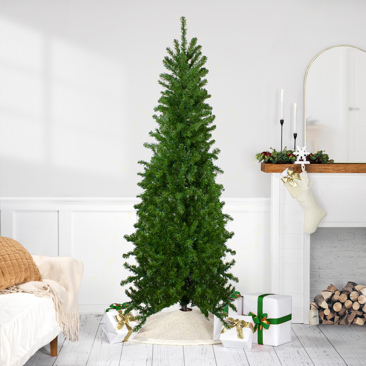 Northlight Canadian Pine Artificial Pencil Christmas Tree - 7.5' - Unlit